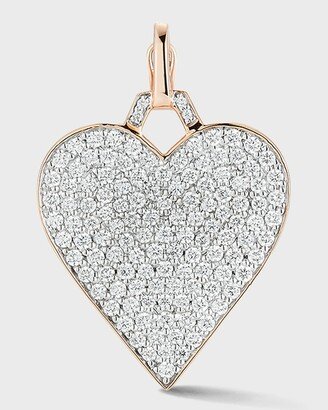 Walters Faith Rose Gold All Diamond Heart Charm