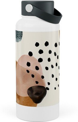 Photo Water Bottles: Geometric Pattern - Muted Stainless Steel Wide Mouth Water Bottle, 30Oz, Wide Mouth, Multicolor