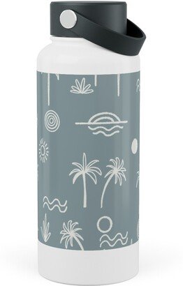 Photo Water Bottles: Summer Sun - Slate Stainless Steel Wide Mouth Water Bottle, 30Oz, Wide Mouth, Blue