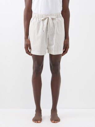 Striped Organic-cotton Pyjama Shorts-AA