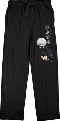 Tokyo Ghoul Mask Up Men's Black Drawstring Sleep Pajama Pants-S