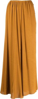 Off-Centre Button-Fastening Maxi Skirt