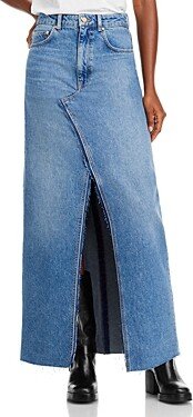 Excuses Reworked Denim Maxi Skirt