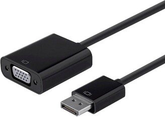 Monoprice DisplayPort 1.2a to VGA Active Adapter - Black, For HDTV, Projector, Computer, Monitor Desktop, Laptop, PC