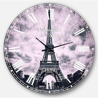 Designart Skyline Oversized Round Metal Wall Clock - 36 x 36