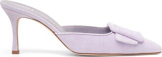 Maysale 70 lilac suede mules