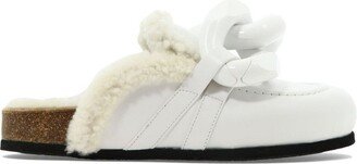 Slip-On Chain Shearling Mules