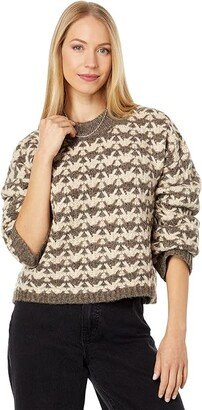 Aldridge Crop Pullover Sweater (Heather Otter) Women's Sweater