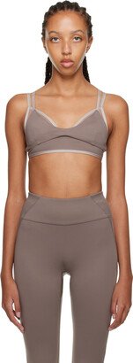 Gray Double Layer Sport Bra