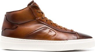 High-Top Leather Sneakers-AG