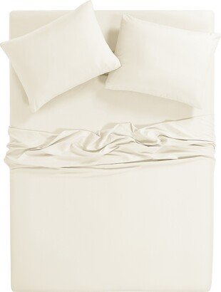 Wellbeing By Sunham WellBeing 4 Piece Solid 800 Thread Count Sheet Set, Full