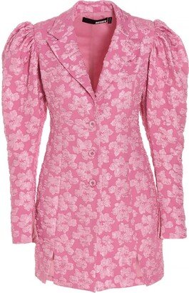 Jacquard Floral Blazer Dress