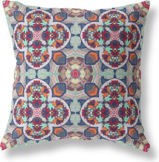 Amrita Sen Designs Clover Leaf Floral Indoor Outdoor Pillow-AA