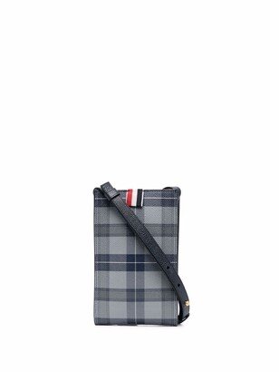 Tartan-Print Crossbody Phone Holder