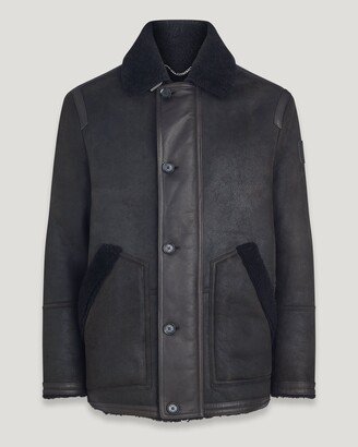 Merino Shearling Ramsey Coat In Ebony/ebony