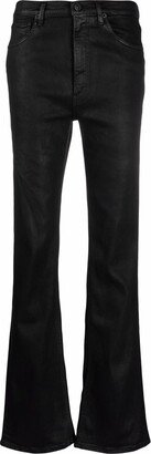 Slim-Cut Coated Trousers