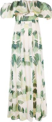 Julles off-shoulder tropical maxi dress