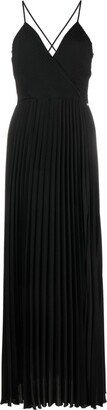 Eco-friendly pleated maxi dress