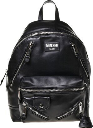 Men's Leather Multi-Zip Backpack