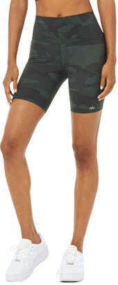 7 High-Waist Vapor Short in Hunter Camouflage Green, Size: 2XS |