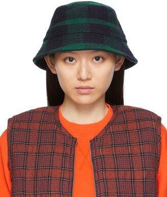 Black & Green Check Bucket Hat