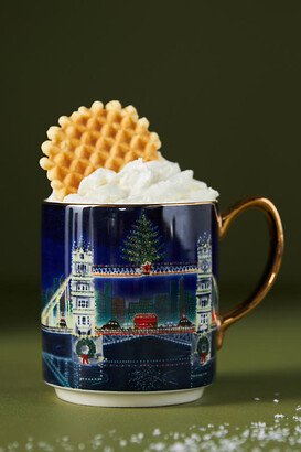 By Anthropologie Holiday In The City Mug