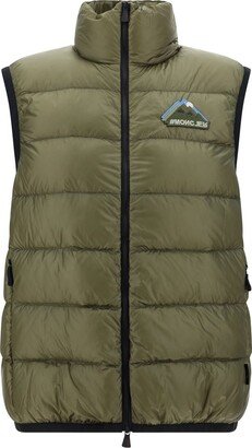 Logo Embroidered Zip-Up Padded Vest