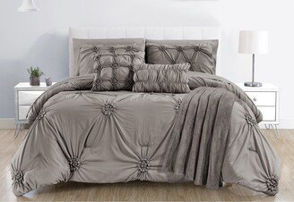 Manhattan Lights 9-Piece Comforter Set - Queen - Charcoal