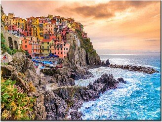 Italia Cinque Terre Full Diamond Cross-stitch Painting Room Decoration Embroidery European Architecture