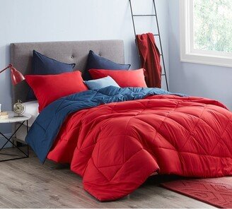 Byourbed BYB Cherry Red/Nightfall Navy Reversible Comforter - Oversized Bedding