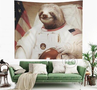 The Space Sloth Tapestry - Funny Suit Sloth Tapestry Great Flag For College Dorm & Frat Party