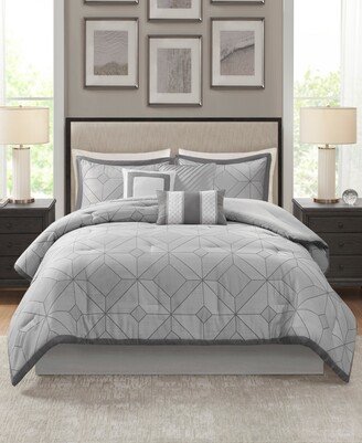 Cannon Geometric 7 Piece Jacquard Comforter Set, King