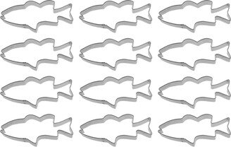 1 Dozen 12 Bass Fish 5.5'' Cookie Cutter Metal Freshie