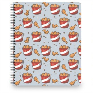 Notebooks: Fried Chicken Bucket Notebook, 8.5X11, Blue