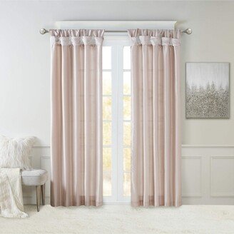 Gracie Mills Emilia Twist Tab Lined Window Curtain Panel - 50x84