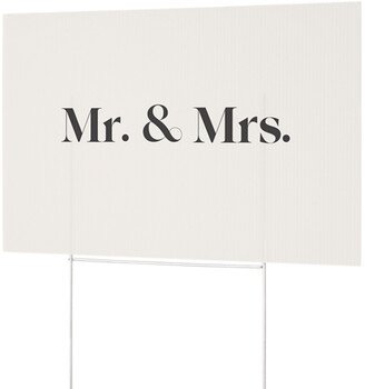 Yard Signs: Mr & Mrs Yard Sign, Multicolor