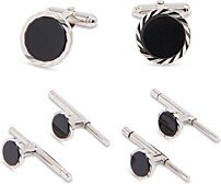 Onyx Stud and Cufflink Set