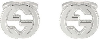 Interlocking G cufflinks in silver-AA