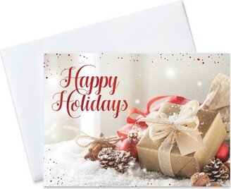 CEO Cards Holiday Foil Printed Greeting Cards Box Set of 25 Cards & 26 Envelopes - H1704