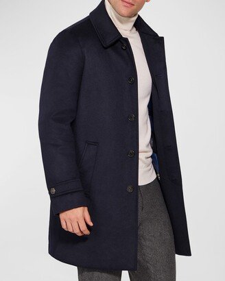 Men's Cashmere Euro Coat with Detachable Bib