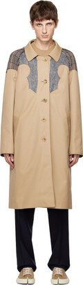 Beige Décortiqué Reversible Trench Coat