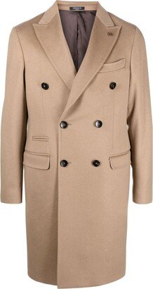 BRERAS MILANO Double-Breasted Cashmere Coat