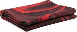 Graphic-Print Silk-Wool Blanket