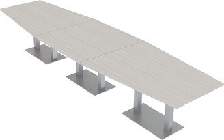 Skutchi Designs, Inc. 14Ft Hexagon Conference Table With Square Metal Bases Electrical Units