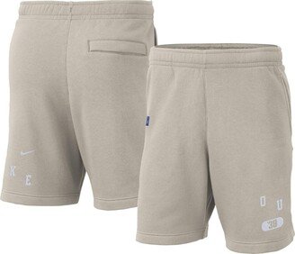 Men's Cream Duke Blue Devils Fleece Shorts