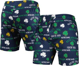 Men's Concepts Sport Navy Notre Dame Fighting Irish Flagship Allover Print Jam Shorts