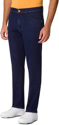 Men's Dark-Wash Straight-Leg Jeans