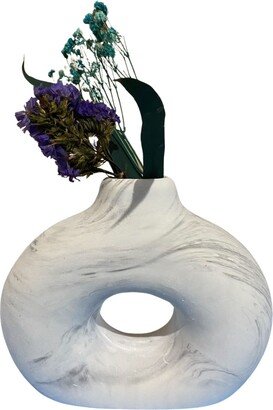 By Shax White Doughnut Vases