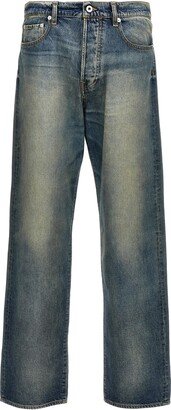 'stone Bleach Asagao Straight' Jeans