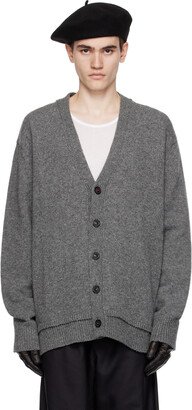 Gray Elbow Patch Cardigan